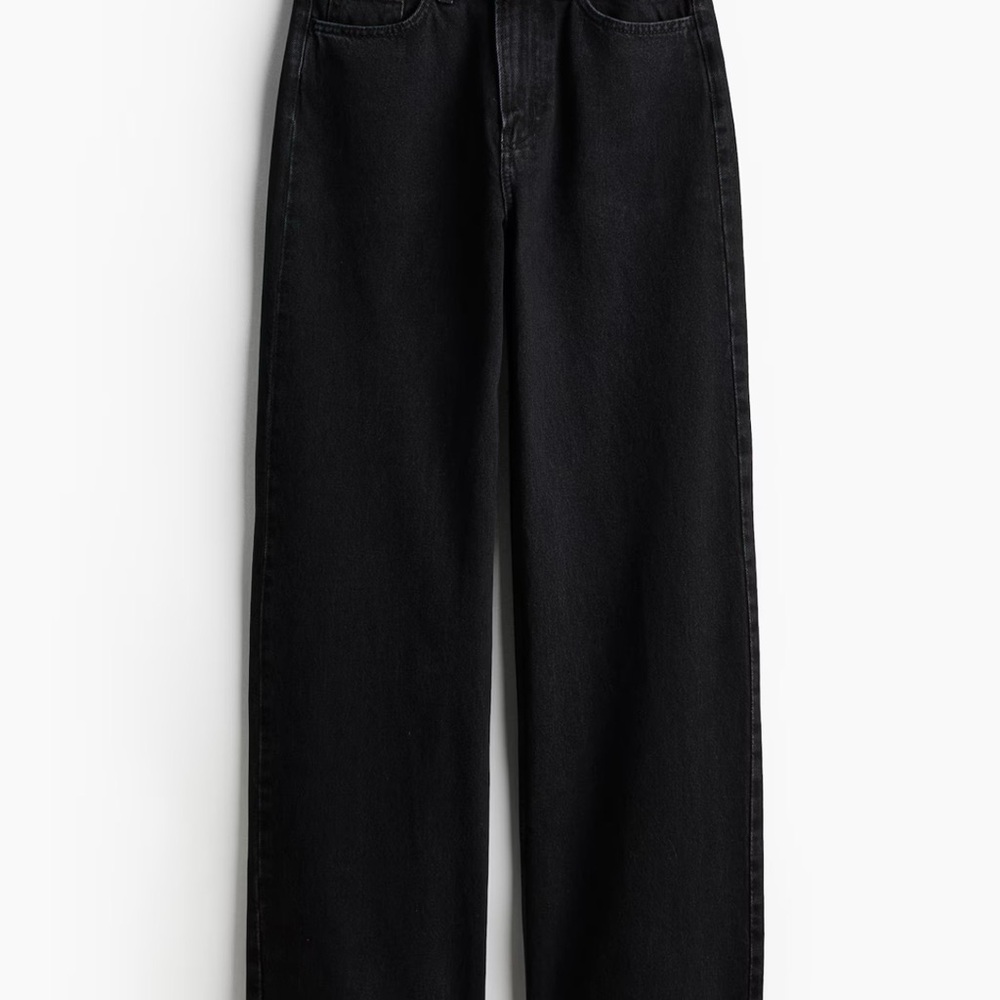H&M Women's Black loose Straight Leg Jeans